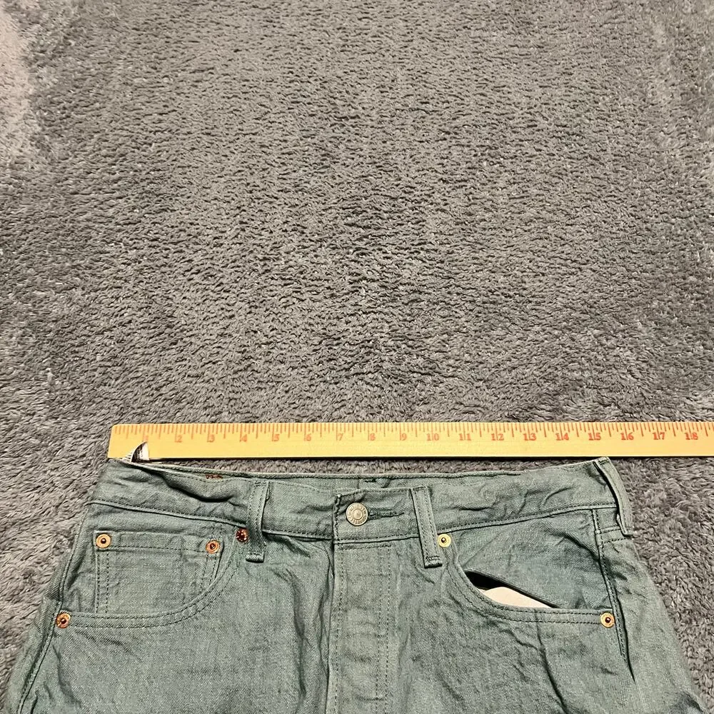 Levi’s 501 Jeans Mens 34 X30 Green Button Fly Straight Pants